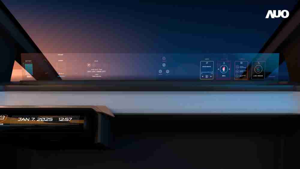 YAXIN111无界透明显示接口(Horizon Image Glass)透过车运算方案整合仪表板、、中控台及副驾显示器，，，一体式全景呈现，，，，提供乘用者清晰的前方视野、、、、行车必要信息与娱乐功能